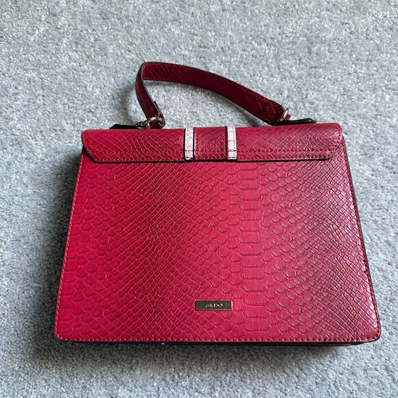 ALDO Red Pink Bird Clutch Crossbody Bag - Picture 7 of 10